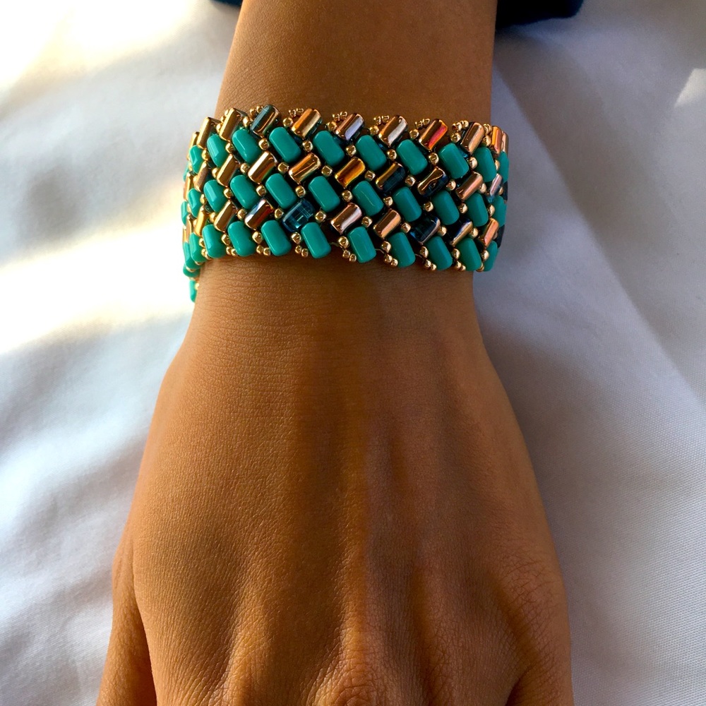 NWT 1920s retro one of a kind beaded bracelet
